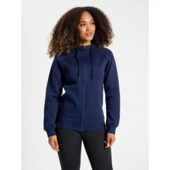 Damska bluza z kapturem zapinana na zamek Hummel red Heavy. Niebieskie bluzy sportowe Hummel, s, bez wzorów, z bawełny, z kapturem. Za 283.30 zł.
