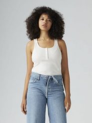 Levi's Top w kolorze białym rozmiar: M. Białe koszulki sportowe Levi's®, bez wzorów, bez ramiączek. Za 65.69 zł.