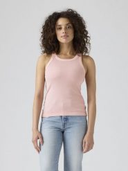Levi's Top w kolorze jasnoróżowym rozmiar: XL. Różowe topy Levi's®, s, bez wzorów, z bawełny, bez kołnierzyka, bez ramiączek. Za 62.03 zł.