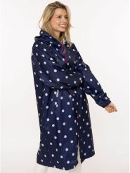 Zwillingsherz Płaszcz przeciwdeszczowy "Polka Dots" w kolorze granatowo-białym rozmiar: L/XL. Białe kurtki sportowe Zwillingsherz, l, bez wzorów, z materiału, bez kaptura. Za 148.61 zł.