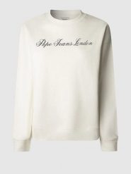 Pepe Jeans Bluza w kolorze białym rozmiar: M. Białe bluzy Pepe Jeans, m, bez wzorów, z jeansu, bez kaptura. Za 114.44 zł.