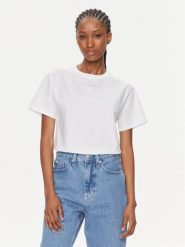 Calvin Klein T-Shirt Micro Logo K20K206629 Biały Regular Fit. Białe t-shirty Calvin Klein, m, bez wzorów, z bawełny, bez kołnierzyka, bez ramiączek. Za 129.99 zł.