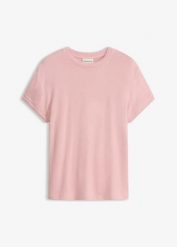 T-shirt w optyce 2 w 1 z mieszanki wiskozy. Czerwone t-shirty bonprix, bez wzorów, z dzianiny, bez kołnierzyka, bez ramiączek. Za 54.99 zł.