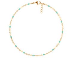 Bransoletka 16+5 cm, miętowa emalia, pozłacana. Żółte bransoletki Lilou, pozłacane. Za 99.00 zł.