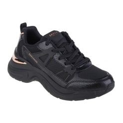 Buty sportowe Sneakersy damskie, Skechers Hazel-Faye. Czarne obuwie sportowe Skechers, bez zapięcia, trekkingowe, Skechers Sport. Za 329.99 zł.