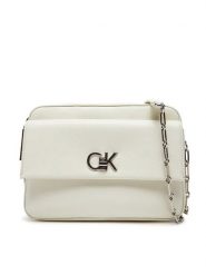 Calvin Klein Torebka Ck Re-Lock Pocket Camera Bag LV04F3102G Różowy. Czerwone listonoszki Calvin Klein, bez wzorów, ze skóry, bez dodatków. Za 479.99 zł.