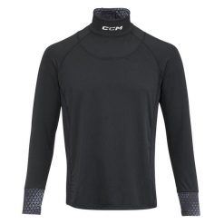 Ochraniacz szyi, bluza z długim rękawem, rozmiar JR/YT XL. Czarne bluzy CCM, s, bez wzorów, z materiału, bez kaptura. Za 337.00 zł.