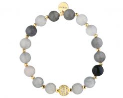 Bransoletka z mosiądzu pozłacana z kryształami i cyrkoniami. Bransoletki Artelioni, z cyrkonią, pozłacane. Za 149.00 zł.