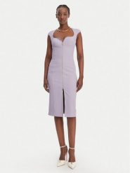 Elisabetta Franchi Sukienka koktajlowa AB-900-61E2-V430 Fioletowy Regular Fit. Fioletowe sukienki Elisabetta Franchi, bez wzorów, z syntetyku, wizytowe, bez kołnierzyka, bez ramiączek. Za 1,829.00 zł.