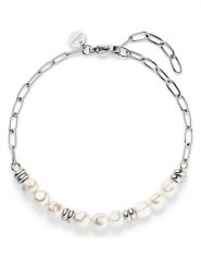 S.Oliver Bransoletka z elementami ozdobnymi rozmiar: onesize. Szare bransoletki S.Oliver, z perłą, ze stali. Za 86.99 zł.