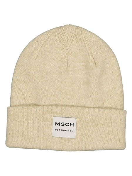 MOSS COPENHAGEN Czapka "Mojo" w kolorze beżowym rozmiar: onesize. Brązowe czapki Moss Copenhagen, bez wzorów, prążkowane. Za 79.77 zł.