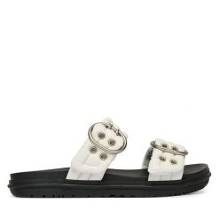 Klapki EMU Australia. Białe klapki EMU Australia, bez wzorów, bez obcasa. Za 468.99 zł.