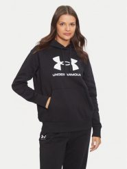 Under Armour Bluza Ua Rival Fleece Big Logo 1379501 Czarny Loose Fit. Czarne bluzy Under Armour, xl, bez wzorów, z bawełny, bez kaptura. Za 144.80 zł.