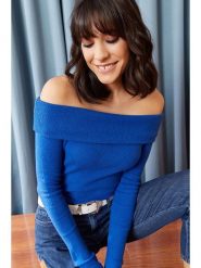 Olalook Bluzka w kolorze niebieskim rozmiar: onesize. Niebieskie bluzki Olalook, bez wzorów, z bawełny, bez kołnierzyka, bez ramiączek. Za 48.05 zł.