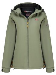 Canadian Peak Kurtka softshellowa "Tamigoglasseak" w kolorze zielonym rozmiar: S. Zielone kurtki sportowe Canadian Peak, s, bez wzorów, z materiału, bez kaptura, outdoorowe. Za 151.95 zł.