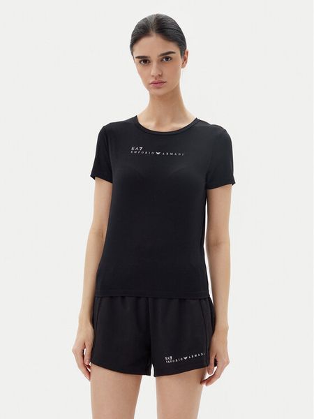 EA7 Emporio Armani T-Shirt 7W000274 AF12945 UC001 Czarny Slim Fit. Czarne t-shirty EA7 Emporio Armani, xxl, bez wzorów, z syntetyku, bez kołnierzyka, bez ramiączek. Za 169.99 zł.