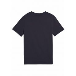 Młodzieżowa koszulka ESS z logo No. 1 PUMA New Navy Blue. Niebieskia bluzki Puma, m, bez wzorów, z gumy, młodzieżowe, bez kołnierzyka, bez ramiączek. Za 79.00 zł.