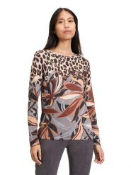 Betty Barclay Sweter w kolorze brązowo-szaro-beżowym rozmiar: 36. Brązowe swetry Betty Barclay, bez wzorów, bez ramiączek. Za 91.34 zł.