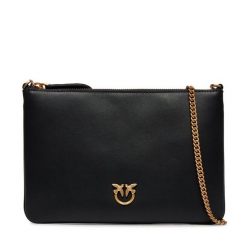 Torebka PINKO. Czarne kopertówki Pinko, bez wzorów, bez dodatków. Za 429.99 zł.