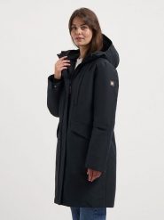 TRAVELIN' Płaszcz zimowy w kolorze antracytowo-czarnym rozmiar: XXL. Czarne płaszcze Travelin', na zimę, xxl, bez wzorów, z puchu, bez kaptura. Za 482.03 zł.