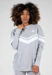 Hailey Duża bluza - Szary Melange. Szare bluzy sportowe GORILLA WEAR, m, bez wzorów, z bawełny, bez kaptura. Za 305.00 zł.