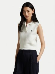 Polo Ralph Lauren Sweter 211970666001 Biały Regular Fit. Białe swetry Polo Ralph Lauren, xl, bez wzorów, z bawełny, bez ramiączek. Za 559.99 zł.