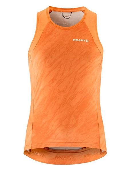 Craft Top kolarski "Core Endur Sing" w kolorze pomarańczowym rozmiar: M. Pomarańczowe topy Craft, m, bez wzorów, bez kołnierzyka, bez ramiączek. Za 119.95 zł.