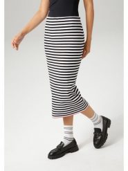 Aniston Spódnica w kolorze czarno-białym rozmiar: 36. Białe spódnice Aniston, bez wzorów, midi. Za 48.05 zł.