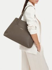 GINO ROSSI Torebka EO-LA224-19649 Beżowy ciemny. Brązowe shopper Gino Rossi, bez wzorów, ze skóry, bez dodatków. Za 479.99 zł.