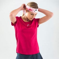 T-shirt damski TIE-BREAK. Czerwone t-shirty Head, s, bez wzorów, bez kołnierzyka, bez ramiączek. W wyprzedaży za 140.00 zł.