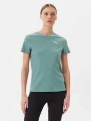 Puma T-Shirt Ess Elevated 685021 Zielony Slim Fit. Zielone t-shirty Puma, l, bez wzorów, z bawełny, bez kołnierzyka, bez ramiączek. Za 69.99 zł.