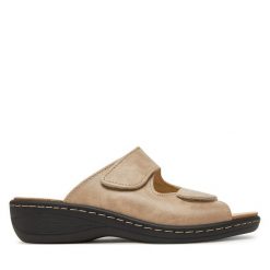 Klapki Dr. Brinkmann. Brązowe klapki Dr. Brinkmann, bez wzorów, bez obcasa. Za 379.99 zł.