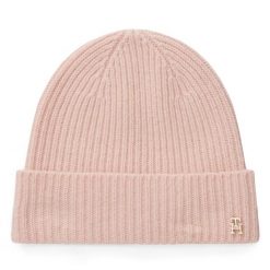Czapka Tommy Hilfiger. Czerwone czapki TOMMY HILFIGER, bez wzorów. Za 389.99 zł.