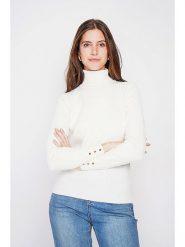 C& Jo Golf w kolorze białym rozmiar: 38. Białe golfy C& Jo, bez wzorów, ze splotem, bez ramiączek. Za 139.87 zł.