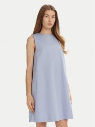 Weekend Max Mara Sukienka codzienna Racer 2515221102 Błękitny Regular Fit. Niebieskie sukienki Weekend Max Mara, na co dzień, bez wzorów, z bawełny, bez kołnierzyka, bez ramiączek, proste. Za 799.99 zł.