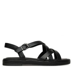 Sandały Tamaris. Brązowe sandały Tamaris, bez wzorów, bez obcasa, na płaskiej podeszwie, bez zapięcia. Za 369.99 zł.