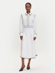 KARL LAGERFELD Sukienka koszulowa A3W13021 Écru Regular Fit. Sukienki KARL LAGERFELD, bez wzorów, z wiskozy, bez kołnierzyka, bez ramiączek, koszulowe. Za 1,299.00 zł.