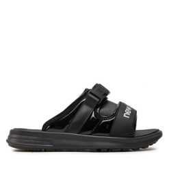 Klapki New Balance. Czarne klapki New Balance, bez wzorów, bez obcasa. Za 149.99 zł.