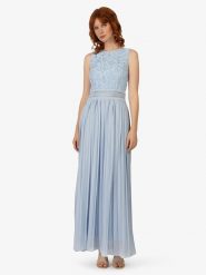 APART Sukienka w kolorze błękitnym rozmiar: 36. Niebieskie sukienki Apart, na co dzień, bez wzorów, z bawełny, bez kołnierzyka, bez ramiączek, maxi, proste. Za 217.99 zł.