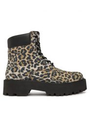 Tommy Jeans Trzewiki Tjw Platform Cheetah Boots EN0EN03140 Brązowy. Brązowe botki Tommy Jeans, bez wzorów, z jeansu, bez obcasa, na płaskiej podeszwie, bez zapięcia. Za 749.99 zł.