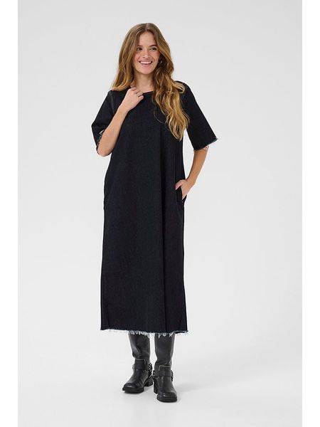 CULTURE Sukienka w kolorze czarnym rozmiar: M. Czarne sukienki Culture, m, bez wzorów, bez kołnierzyka, bez ramiączek, maxi. Za 214.19 zł.