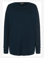 More & More Sweter w kolorze granatowym rozmiar: 42. Niebieskie swetry More & More, bez wzorów, bez ramiączek. Za 114.44 zł.