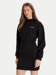 Guess Sukienka codzienna V5YK02 KCX22 Czarny Regular Fit. Czarne sukienki Guess, na co dzień, s, z aplikacjami, z syntetyku, bez kołnierzyka, bez ramiączek, proste. Za 259.99 zł.