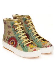 Goby Sneakersy w kolorze beżowym ze wzorem rozmiar: 37. Brązowe trampki Goby, bez wzorów, za kostkę, bez zapięcia. Za 217.99 zł.