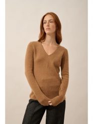 Just Cashmere Kaszmirowy sweter "Abby" w kolorze jasnobrązowym rozmiar: L. Brązowe swetry Just Cashmere, l, bez wzorów, z kaszmiru, bez ramiączek. Za 456.99 zł.