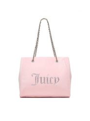 Juicy Couture Torebka CEO-BIJXT8935WPO Różowy. Czerwone shopper Juicy Couture, bez wzorów, z materiału, bez dodatków. Za 399.99 zł.