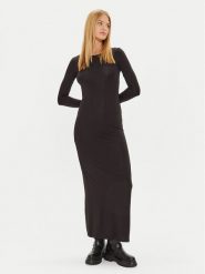 Gina Tricot Sukienka codzienna 24441 Czarny Slim Fit. Czarne sukienki Gina Tricot, na co dzień, m, bez wzorów, z wiskozy, bez kołnierzyka, bez ramiączek, proste. Za 99.99 zł.