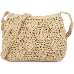 Torba Damska Na Lato Boho Pleciona Słomiana Na Ramię Beżowa Tor-Pb-47. Brązowe torby na ramię bez wzorów, boho, na ramię, bez dodatków. Za 84.99 zł.