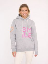 Zwillingsherz Bluza "Alissa Heart" w kolorze szarym rozmiar: L/XL. Szare bluzy Zwillingsherz, l, bez wzorów, z bawełny, z kapturem. Za 249.76 zł.