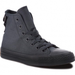 Trampki CONVERSE - Ctas Hi 161428C Black/Black/Brown. Czarne trampki Converse, bez wzorów, z gumy, bez zapięcia. W wyprzedaży za 249.00 zł.